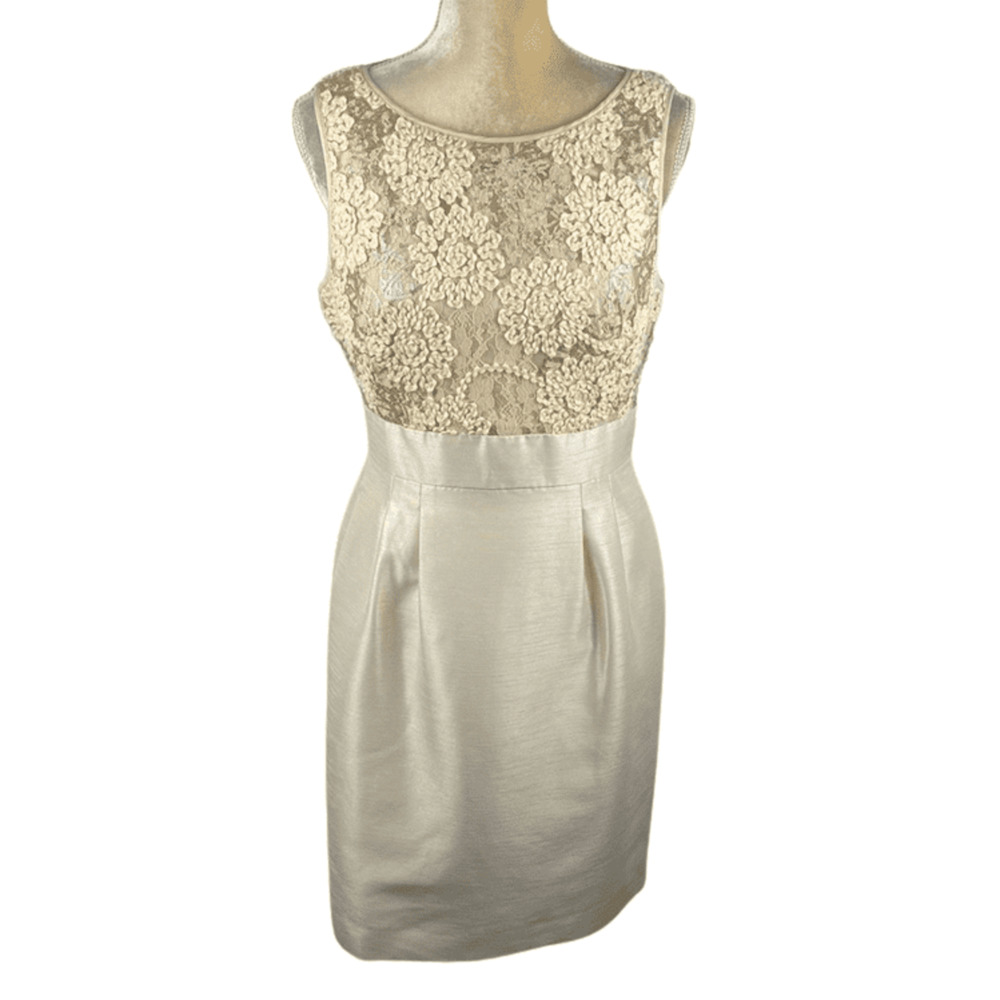 Tahari women's cream dress size 6